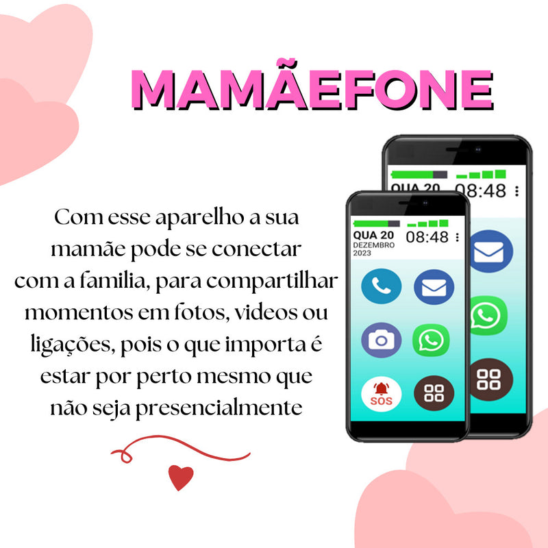 SMARTPHONE MAMÃEFONE 3G 32GB ÍCONES GRANDES SOS